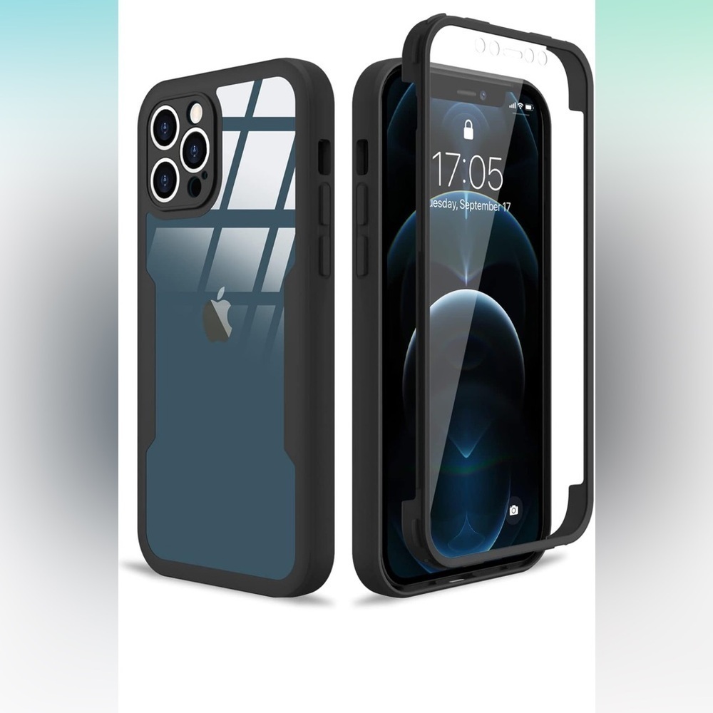 iPhone 360 14 Max Case Full Body Clear Design with Built-in Screen Protector